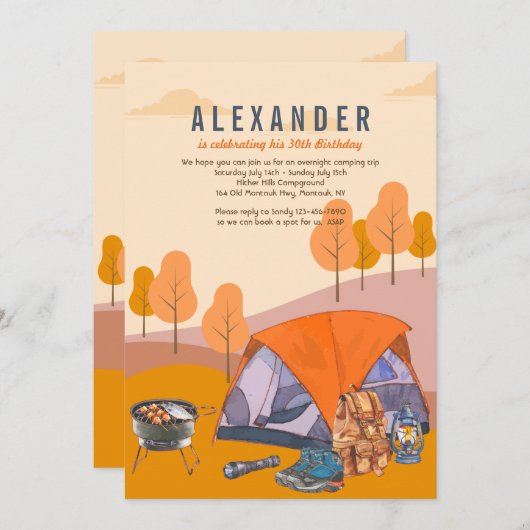 Kamperen Kaart (Voorkant / Achterkant)