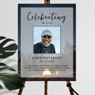 Kamperen Kampeerder Levensviering, Funeral Foto Poster