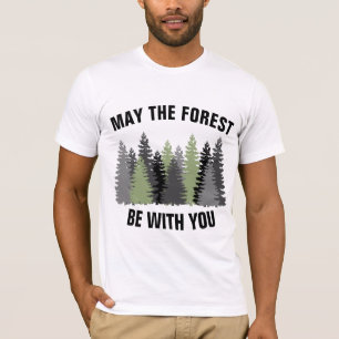 kamperen kan het bos zijn met je T-shirt