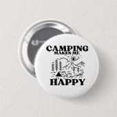 Kamperen maakt me blij ronde button 5,7 cm (Voorkant /achterkant)