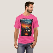 Kamperen Meer Zorgen Minder Beer Wandelen Camping T-shirt (Voorkant volledig)