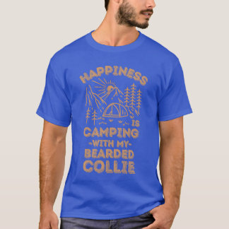 Kamperen met beardedcollie-familie t-shirt