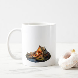 Kamperen met geliefden koffiemok