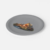 Kamperen met geliefden papieren bordje (Gekanteld)