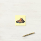 Kamperen met geliefden post-it® notes (Op bureau)