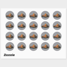 Kamperen met geliefden ronde sticker