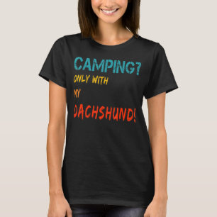 Kamperen met hondentent camper alleen met D T-shirt