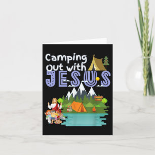 Kamperen met Jesus Summer Camp VBS Christelijk K Kaart
