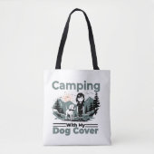 Kamperen met My Dog Herbruikbare Canvas tas (Voorkant)