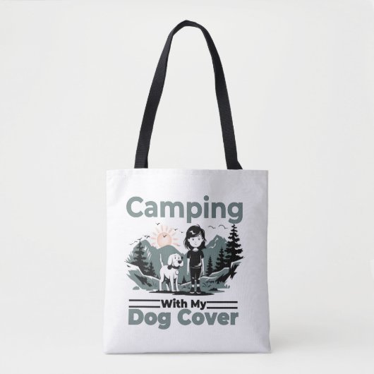 Kamperen met My Dog Herbruikbare Canvas tas (Voorkant)
