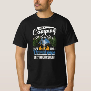 Kamperen met papa rond het kampvuur t-shirt