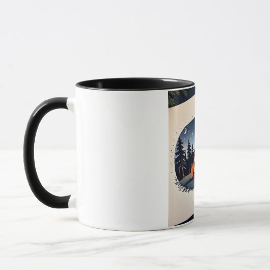 Kamperen met vrienden onder sterrenhemel mok (Links)