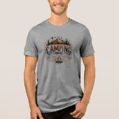 Kamperen Moderne Retro Typografie Tri-Blend Shirt (Voorkant)