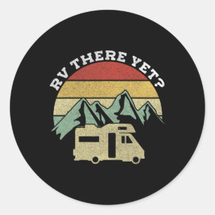 Kamperen Motorhome Campervan Retro Vintage Rv Daar Ronde Sticker