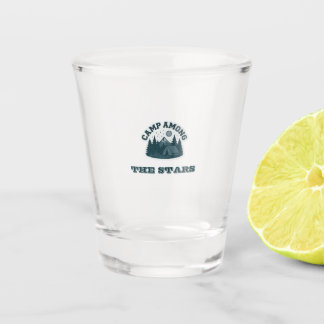 Kamperen Onder De Sterren Vintage Buiten Kamperen Shot Glas