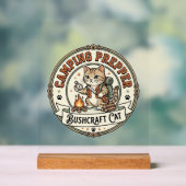 Kamperen Prepper Bushcraft Kat Kamperen Prepper Bu Acryl Bord (Neutraal)