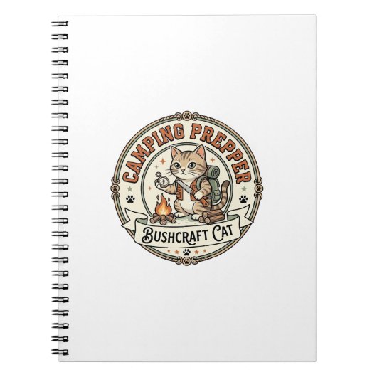 Kamperen Prepper Bushcraft Kat Kamperen Prepper Bu Notitieboek (Voorkant)