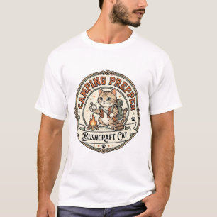 Kamperen Prepper Bushcraft Kat Kamperen Prepper Bu T-shirt