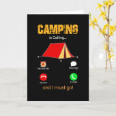 Kamperen roept kaart (Gele Bloem)