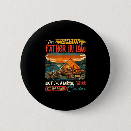 Kamperen schoonvader definitie veel cooler ronde button 5,7 cm (Voorkant)