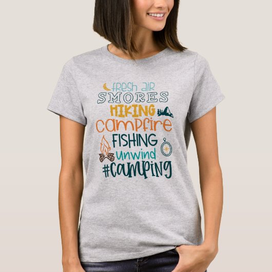 Kamperen T-shirt (Voorkant)