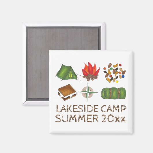 Kamperen Tent Kompas Kampvuur Slaapzak Magneet (Voorkant / Achterkant)