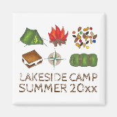 Kamperen Tent Kompas Kampvuur Slaapzak Magneet (Voorkant)