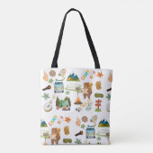 kamperen tote bag (Achterkant)