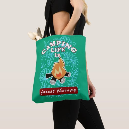 kamperen tote bag (Dichtbij)