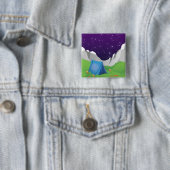Kamperen Vierkante Button 5,1 Cm (In situ)
