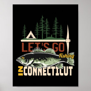Kamperen Vissen In Connecticut - Natuur Connecticu Poster
