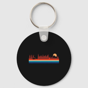 Kamperen Wandelen Natuur Bergen Retro Stijl 80's  Sleutelhanger