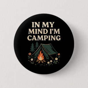 Kamperen Wandelen Trektocht Vakantie Ronde Button 5,7 Cm