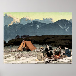 Kamperen Zuid-Japan Alpen Yoshida Hiroshi 1928 Poster