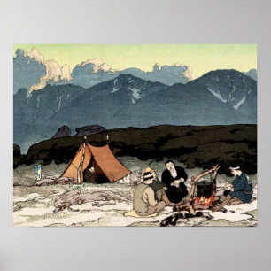 Kamperen Zuid-Japan Alpen Yoshida Hiroshi 1928 Poster