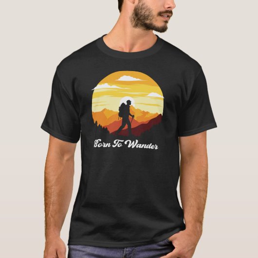 kamperende kamperende kamperbergen wanderlust , wa t-shirt (Voorkant)