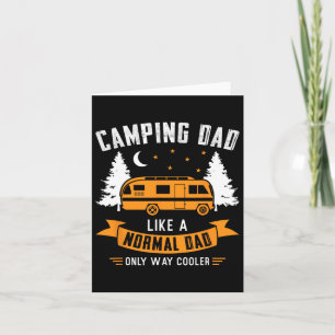 Kamperende papa, net als een normale papa, alleen kaart