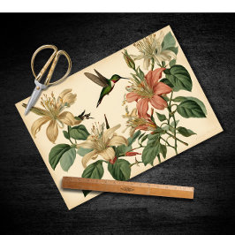  kamperfoelie en kolibrie Decoupage Tissuepapier