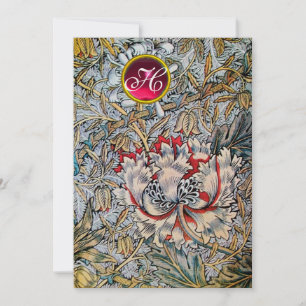 KAMPERFOELIE Rode Ruby Monogram Champagne Metaal Kaart