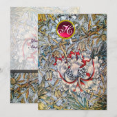 KAMPERFOELIE Rood Robijn Monogram Champagne Metaal Kaart (Voorkant / Achterkant)