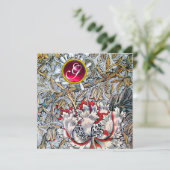 KAMPERFOELIE Rood Robijn Monogram Metallic Goud Kaart (Staand voorkant)