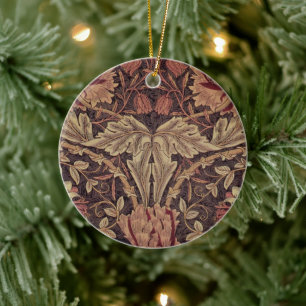 Kamperfoelie van William Morris, Tuin Bloemen Kuns Keramisch Ornament