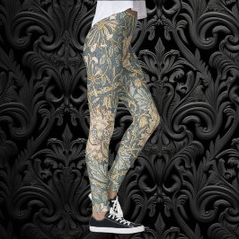 Kamperfoelie van William Morris, Vintage Bloemen K Leggings