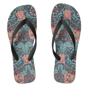 Kamperfoelie van William Morris, Vintage Bloemen K Teenslippers