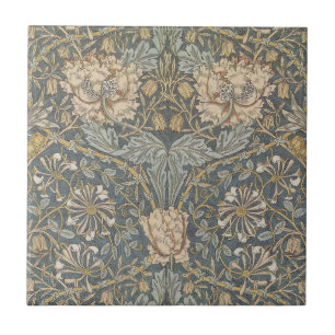 Kamperfoelie van William Morris, Vintage Bloemen K Tegeltje