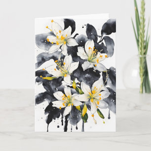 Kamperfoelie - Watercolor bloemen Kaart