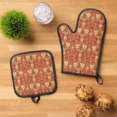 Kamperfoelie William Morris Ovenwant & Pannenlap Set (Top down)