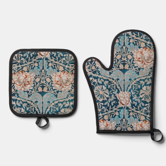 Kamperfoelie, William Morris Ovenwant & Pannenlap Set (Voorkant)