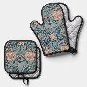Kamperfoelie, William Morris Ovenwant & Pannenlap Set (Voorkant / Achterkant)