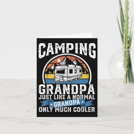 Kampgrootvader Grappige Kampeerder Rv Retro Papa B Kaart (Voorkant)